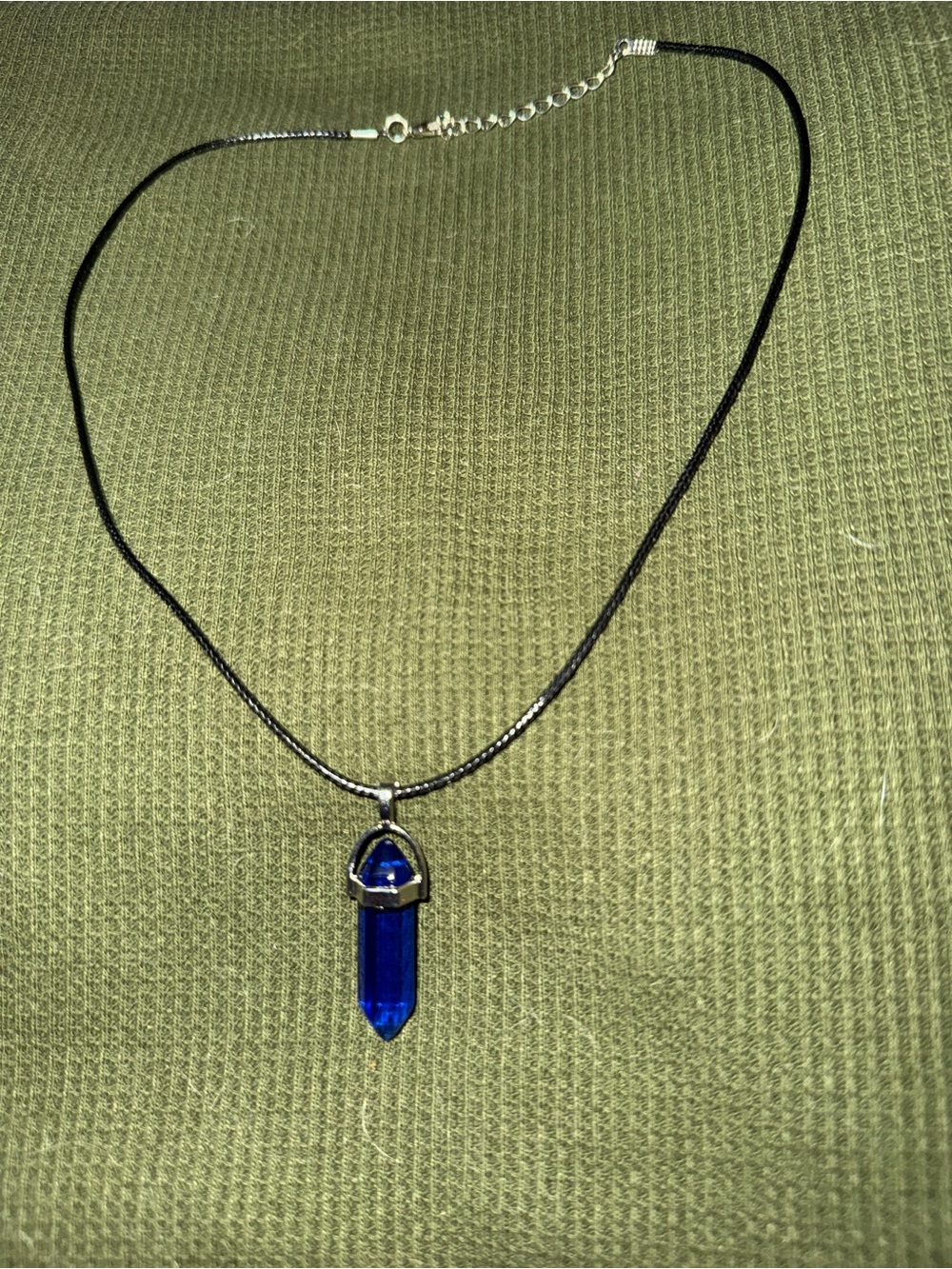 Blue Crystal Point Pendant Necklace - Women Jewelry